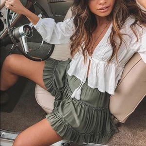 Princess Polly Green Skirt